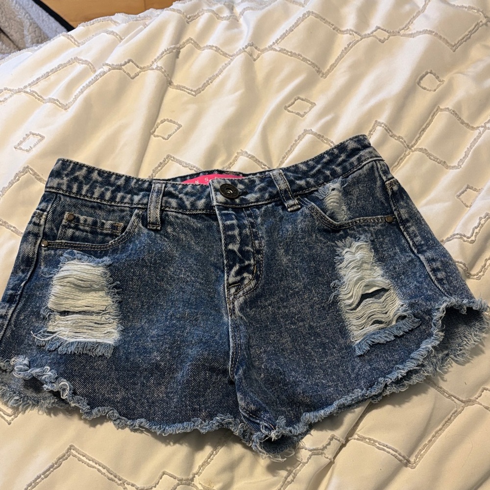 Denim Distressed Women Shorts
